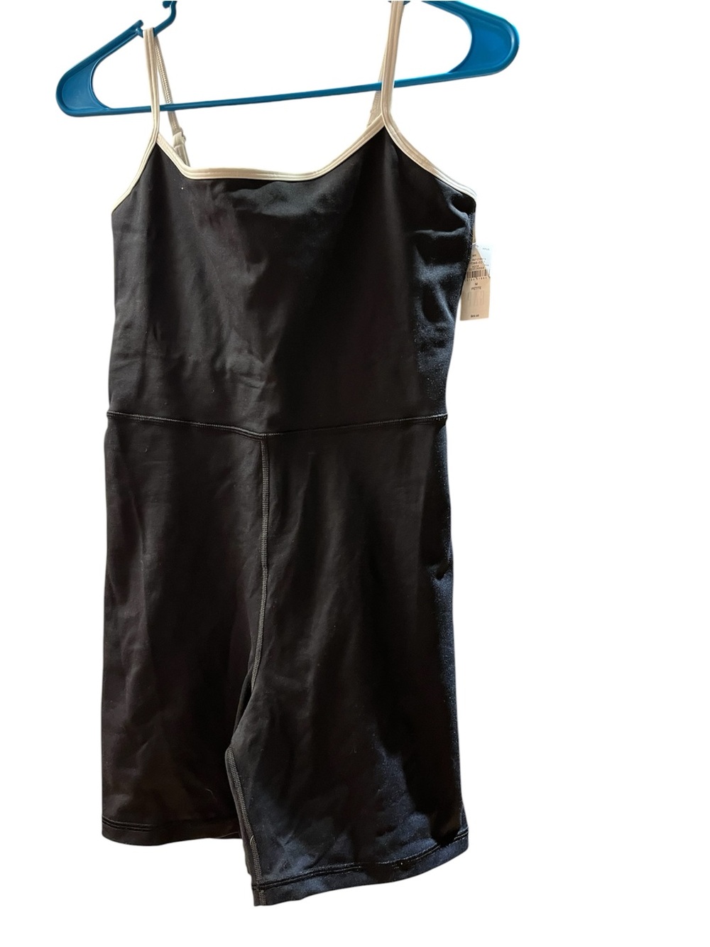 Gap shorts body suit. Black w white piping. NWT